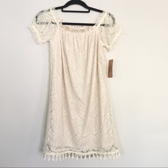 Mason & Bell Cream Lace Mini Dress Womens Small - Picture 1 of 6